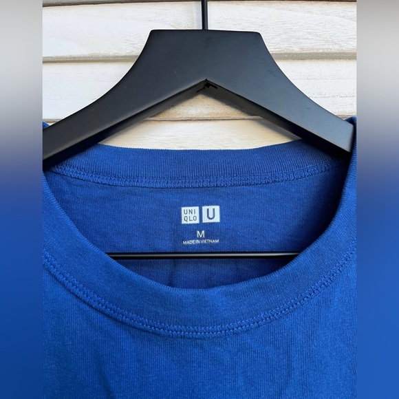 Uniqlo U x Lemaire Blue Cotton Crewneck T Shirt Size M - Picture 2 of 4